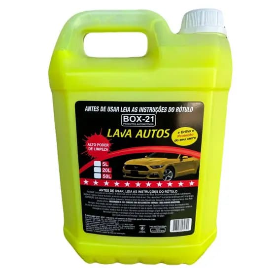 Shampoo Automotivo Concentrado Com Cera De Carnaúba Brilho e Proteção 5 litros