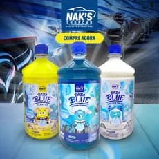 Kit Limpeza Automotivo Baba Blue 1 Shampoo Concentrado + 1 Cera Liquida Brilho Proteção + 1 Pneu Pretinho Concentrado 1L
