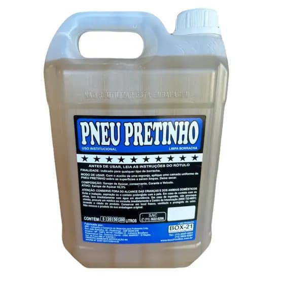 Pretinho Baba de Camelo Automotivo Concentrado Brilho Intenso 5 Litros - Box 21