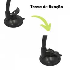 Suporte Veicular Universal para Celular Braço Articulável e Ventosa de Fixação Exbom SP-T20