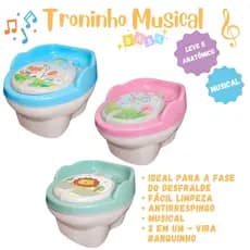 Troninho Assento Penico Infantil Desfralde Penico Redutor Transição - Peniquinho Bebê Criança Menino Menina Musical