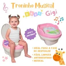 Troninho Assento Penico Infantil - Privadinha - Desfralde Penico Redutor Transição Bebê Criança Menino Menina Musical