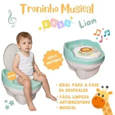 Troninho Infantil Musical 2x1 Penico Assento Redutor Criança Menino Menina - Privadinha Bebê
