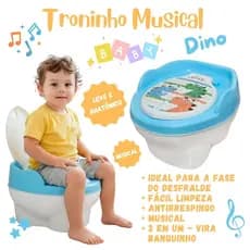 Privadinha Infantil Penico Troninho Crianças Bebês Desfralde Musical Leve e Anatômico para Fase do Desfralde do Bebê