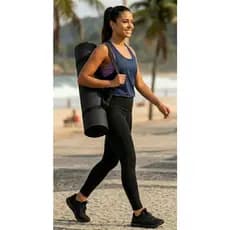 Tatame Esteira Para Yoga Exercícios Físicos 1,83mx53cmx5mm com alça para transporte