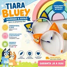 Tiara Blue Bingo Arquinho de cabelo Tiara infantil Menina Tiara confortavel  infantil