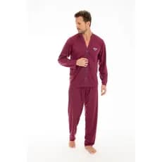 PIjama Masculino Adulto Inverno Frio Aberto com Botões