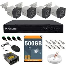 Kit Câmeras De Segurança Fullsec Dvr visão noturna app acesso remoto Cftv Kit com variação de câmeras