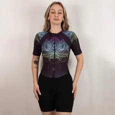 Macaquinho de Ciclismo Manga Curta Modelo  Cigana Feminino Conforto e Elegância forro em gel