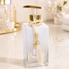 Saboneteira Square Branco Degrade 250ml com Pingente