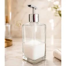 Porta Sabonete Líquido Vidro 250ml Square Válvula Super Luxo