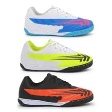 Kit 3 Pares de Chuteira Infantil Craque CR7 Futsal Escolar Solado Costurado Original