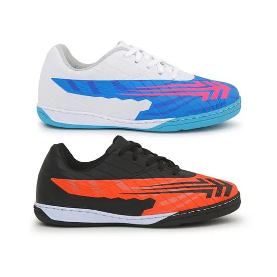 KIT 2 PARES DE TÊNIS CHUTEIRA FUTSAL INFANTIL GHOST 26 AO 33 COSTURADA E RESISTENTE