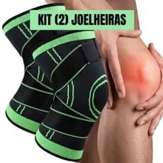 Kit Par Joelheiras Compressão 360° Estabilizadora com Tensor Ajustável 3D Alívio Imediato Dor No Joelho