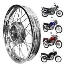 Roda Traseira Completa Raiada Moto Cg Titan 150 E Fan 150 ENVIO IMEDIATO