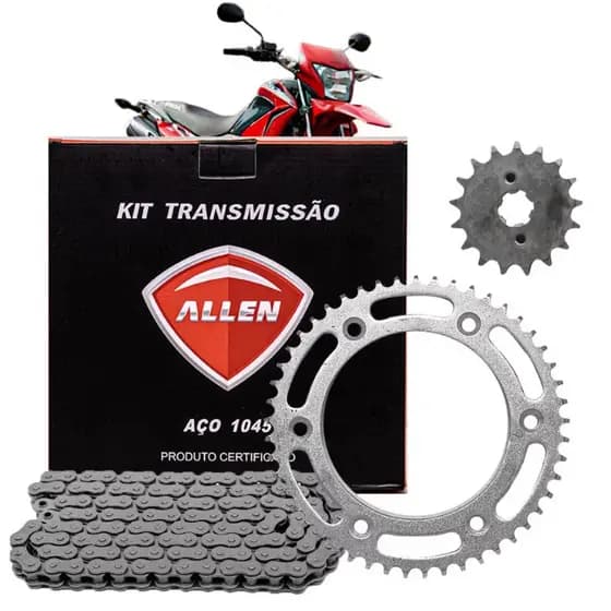 Kit Relação Tração Transmissão Nxr Bros 125 Bros 150 2009 Até 2015 Allen ENVIO IMEDIATO