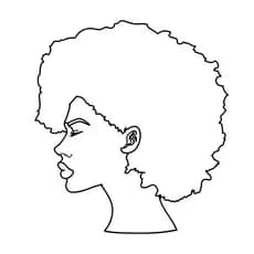 Quadro Face Mulher Afro Cachos Crespo Decoração Salão Estética Mdf 3mm