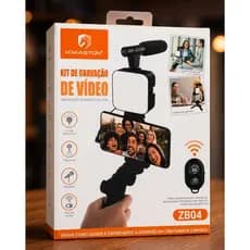 Tripé Profissional H´Maston Para Gravação Com LED Microfone