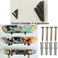 Suporte Skate skateboard longboard Parede Horizontal + 4 buchas com 4 parafusos