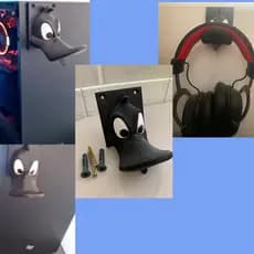 Suporte de parede Pato para fone gamer ou headset gamer + bucha e parafuso