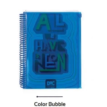 Caderno Universitário Azul DAC Color Bubble