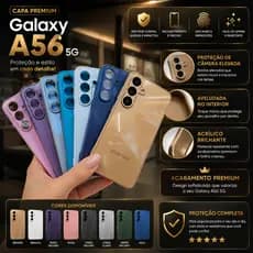 Capa Capinha  Galaxy A56 5G com Interior Aveludado, Proteção de Câmera - Acabamento Premium