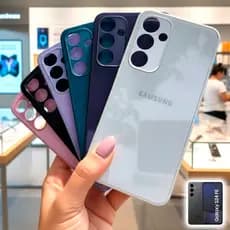 Capa Capinha Compatível Samsung Galaxy S24 FE 5G  Efeito Vidro Premium | Aveludada + Proteção Câmera