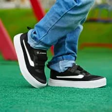 Tênis Infantil Menino Preto Velcro Anatômico Respirável 22 ao 33 Promoção Envio Imediato