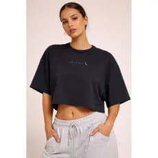 Cropped Oversized Suedine | Algodão | Alta qualidade
