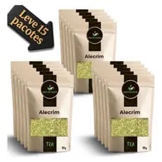 Chá de Alecrim Rosmarinus  Preparo simples Produto identificado -Com 15 Pacotes