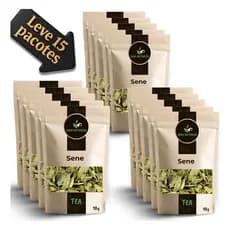 Chá de Sene Preparo simples Bebida Natural-Com 15 Pacotes