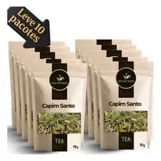 Capim Santo Ervas Secas para Chá Aroma Natural-Com 10 Pacotes
