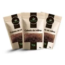 Chá de Cabelo de Milho Pronto para Infusão Produto Vegetal-Com 3 Pacotes