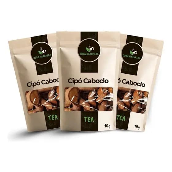 3 Pacotes com Cascas de Cipó Caboclo para Chá Padrão Premium Desidratadas Naturalmente Indicadas Para Preparo de Infusão