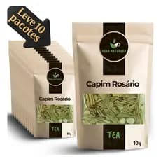 Erva Natural de Capim Rosário para Chá - Leve 10 Pacotes Origem Natural Ideal Para Infusão