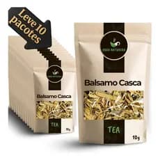 10 Pacotes Chá de Bálsamo Casca Desidratada Naturalmente Ingredientes Naturais Selecionados para Infusão