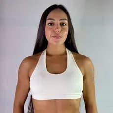 Top frente única poliamida academia treino academia off white