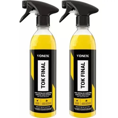 02 Cera Carnaúba Automotiva Líquida Tok Final Vonixx 500ml