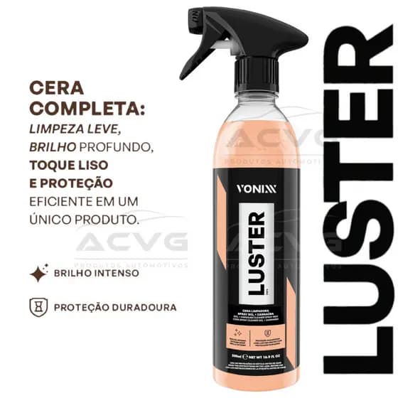 Vonixx Luster Cera Limpadora Spray Sio2 com Carnaúba