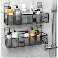 Suporte Organizador de canto Prateleira de banheiro shampoo suporte adesivo para parede para cozinha e banheiro Multiuso