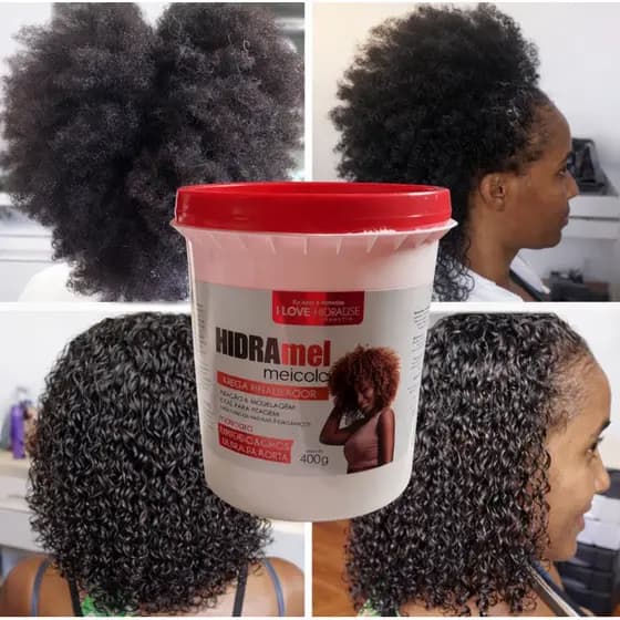 Mel Cola Máscara 400g Mega Finalizador 72h Cachos Ultra Fitagem Cabelo Crespo Cacheado Ativador