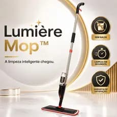 Mop Spray Lumière Com Reservatório 380ml Limpeza Rápida Sem Balde Microfibra Reutilizável