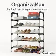 Organizador de Sapatos Estante Compacto 5 Prateleiras Durável