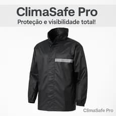 Capa de Chuva Moto Impermeável com Capuz e Faixa Refletiva