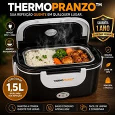 Marmiteira Elétrica Portátil Bivolt 1,5L Comida Quente Portátil Aquecedora ThermoPranzo
