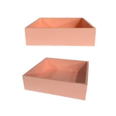 Bandeja Rose MDF 20x20xm Organizar Maquiagem