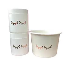 kit pote algodão e cotonete Porta Pincel Branco