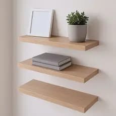Kit 3 Prateleiras 30cm Nichos Sala Cozinha Quarto Banheiro Com Kit De Instalação