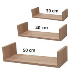 Kit 3 Nichos 30/40/50cm Plateleira de Parede MDP