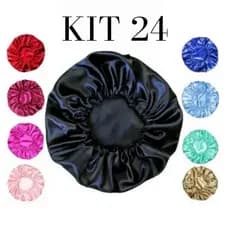 Kit 12/24/36 Touca de Cetim Antifrizz Revenda Atacado Brinde Madrinha Touca de Banho Lembrancinha